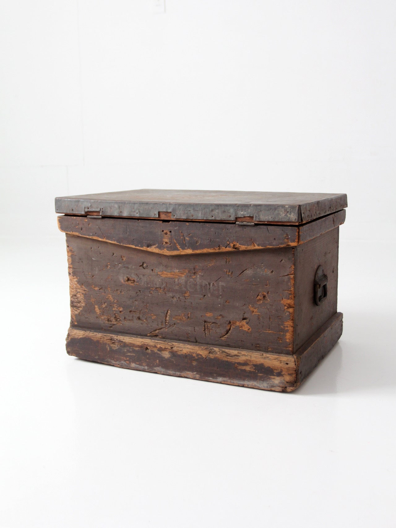 antique railroad conductor's box with original railway paperwork