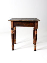 antique primitive end table with drawer
