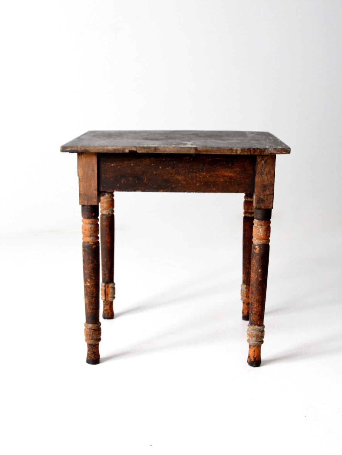 antique primitive end table with drawer