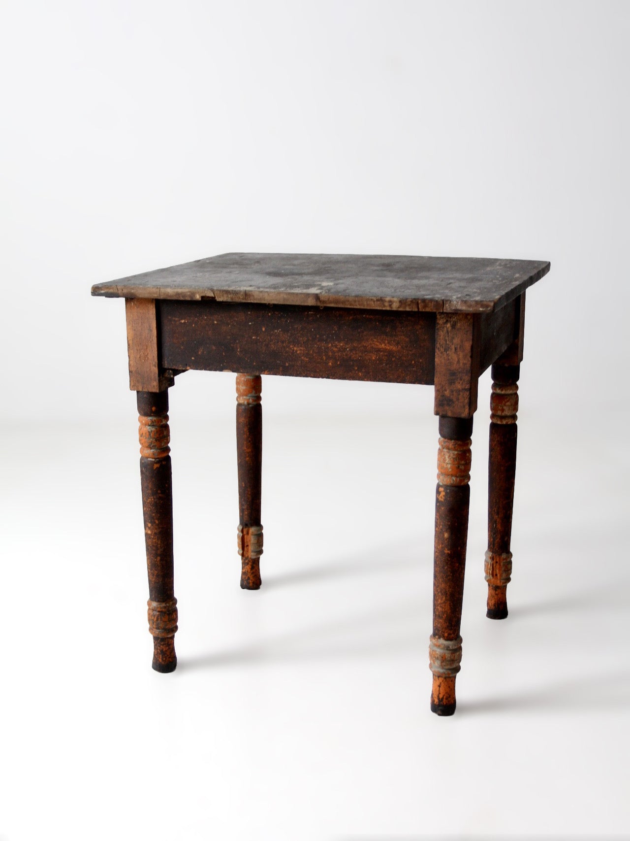 antique primitive end table with drawer
