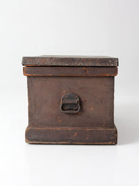 antique railroad conductor's box with original railway paperwork