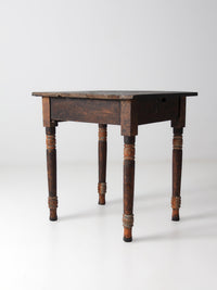 antique primitive end table with drawer
