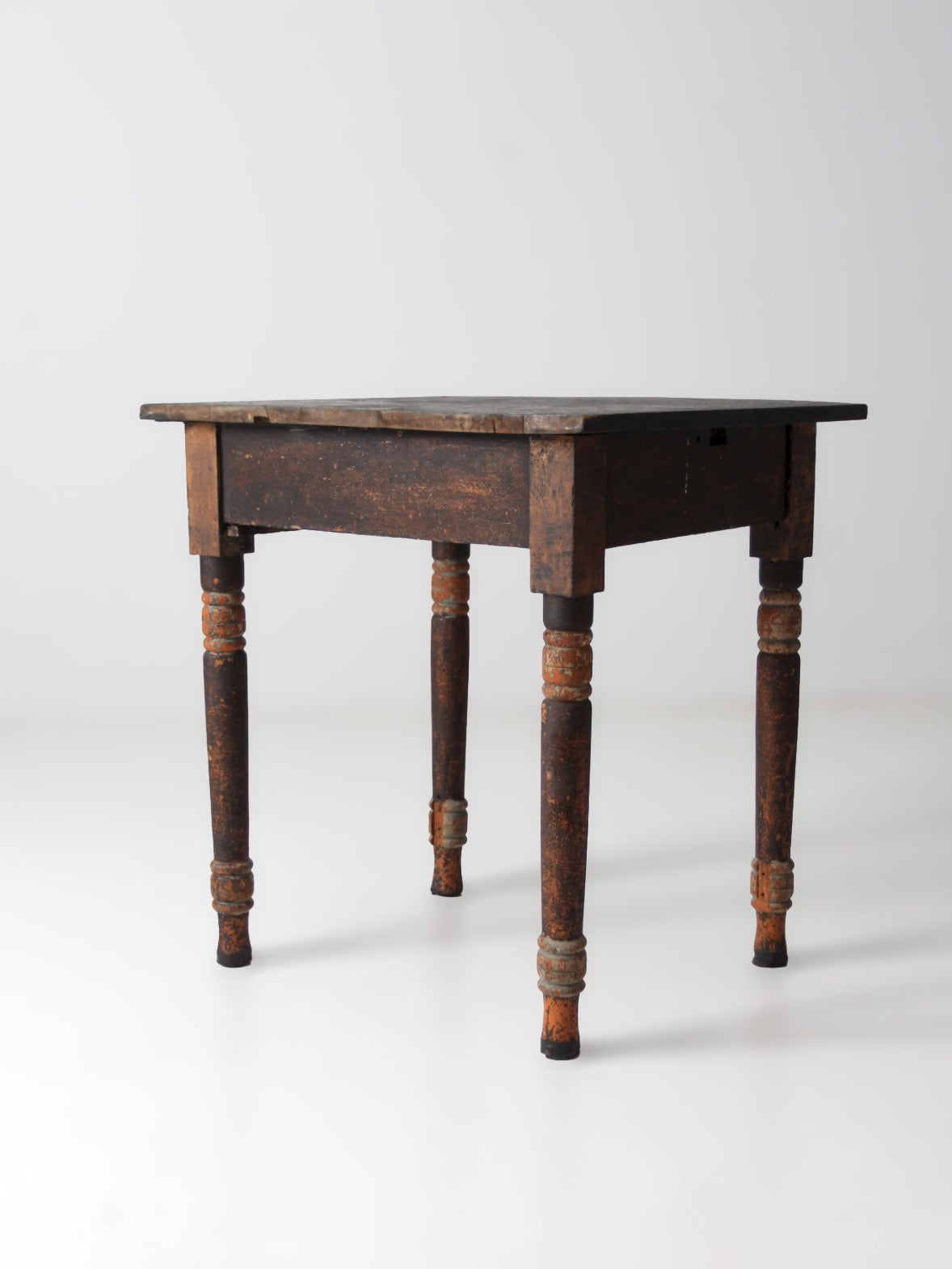 antique primitive end table with drawer