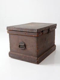 antique railroad conductor's box with original railway paperwork