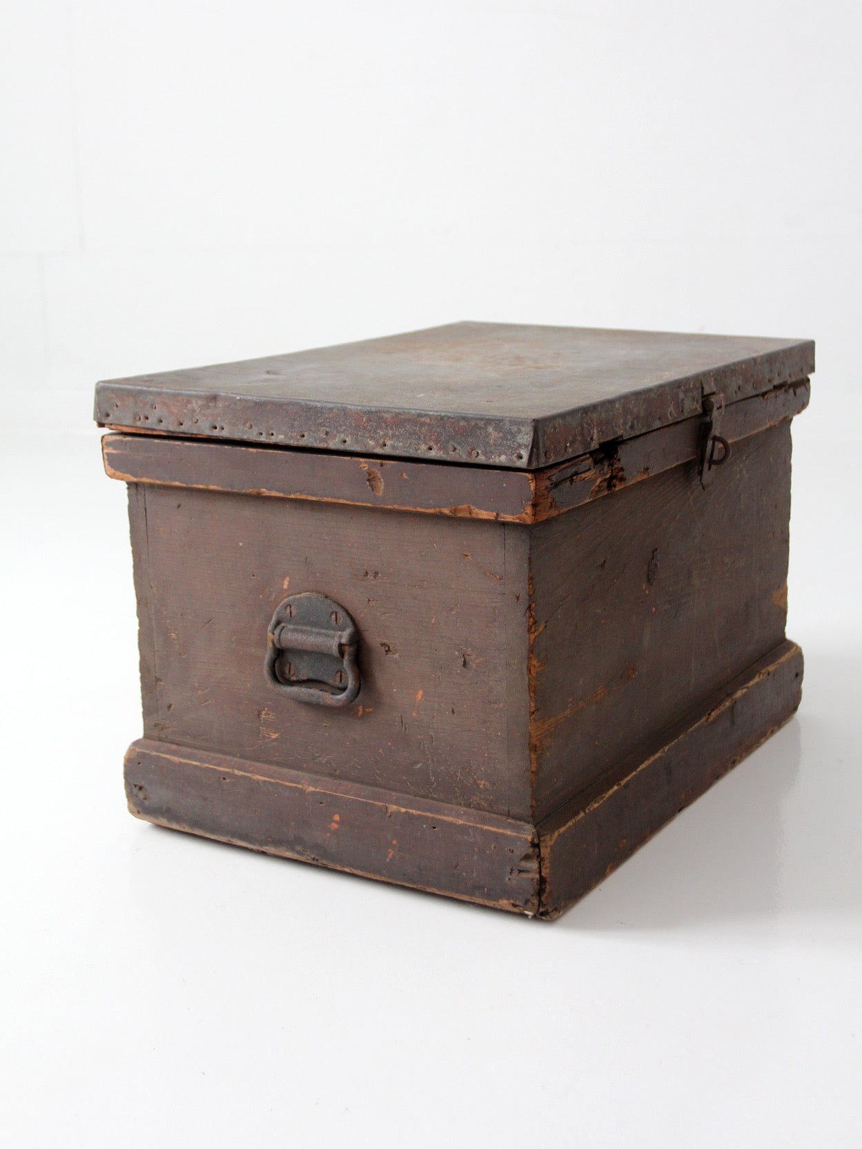 antique railroad conductor's box with original railway paperwork