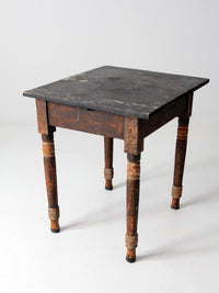 antique primitive end table with drawer