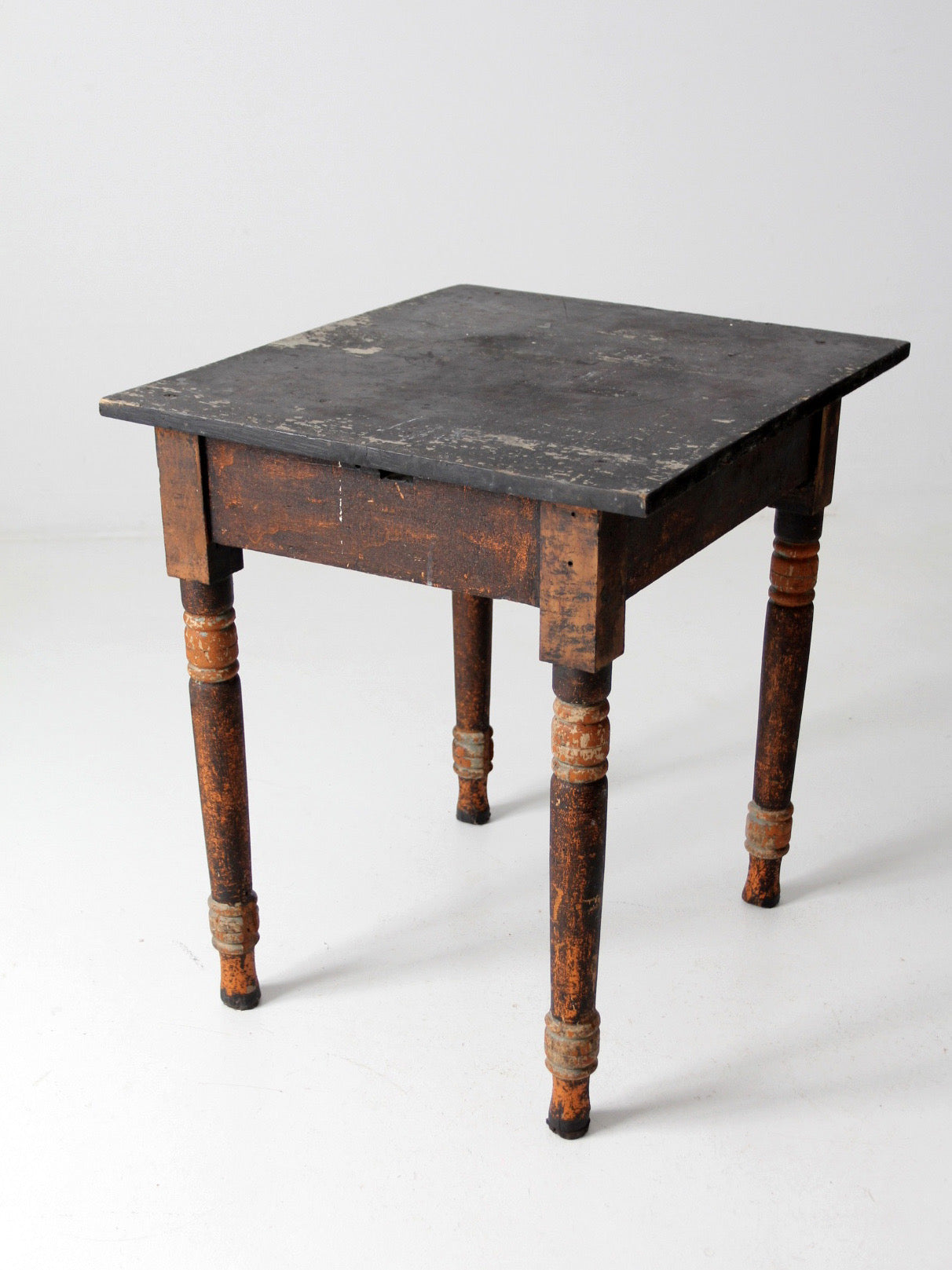 antique primitive end table with drawer