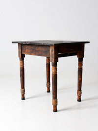 antique primitive end table with drawer