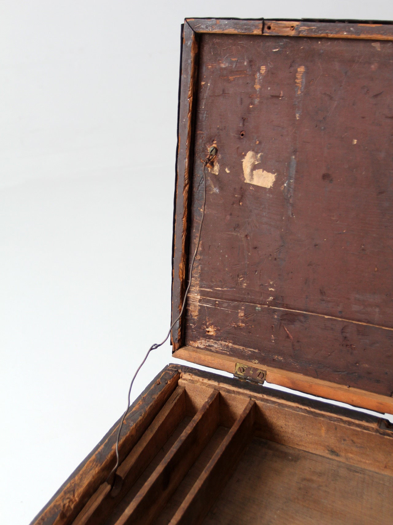 antique railroad conductor's box with original railway paperwork