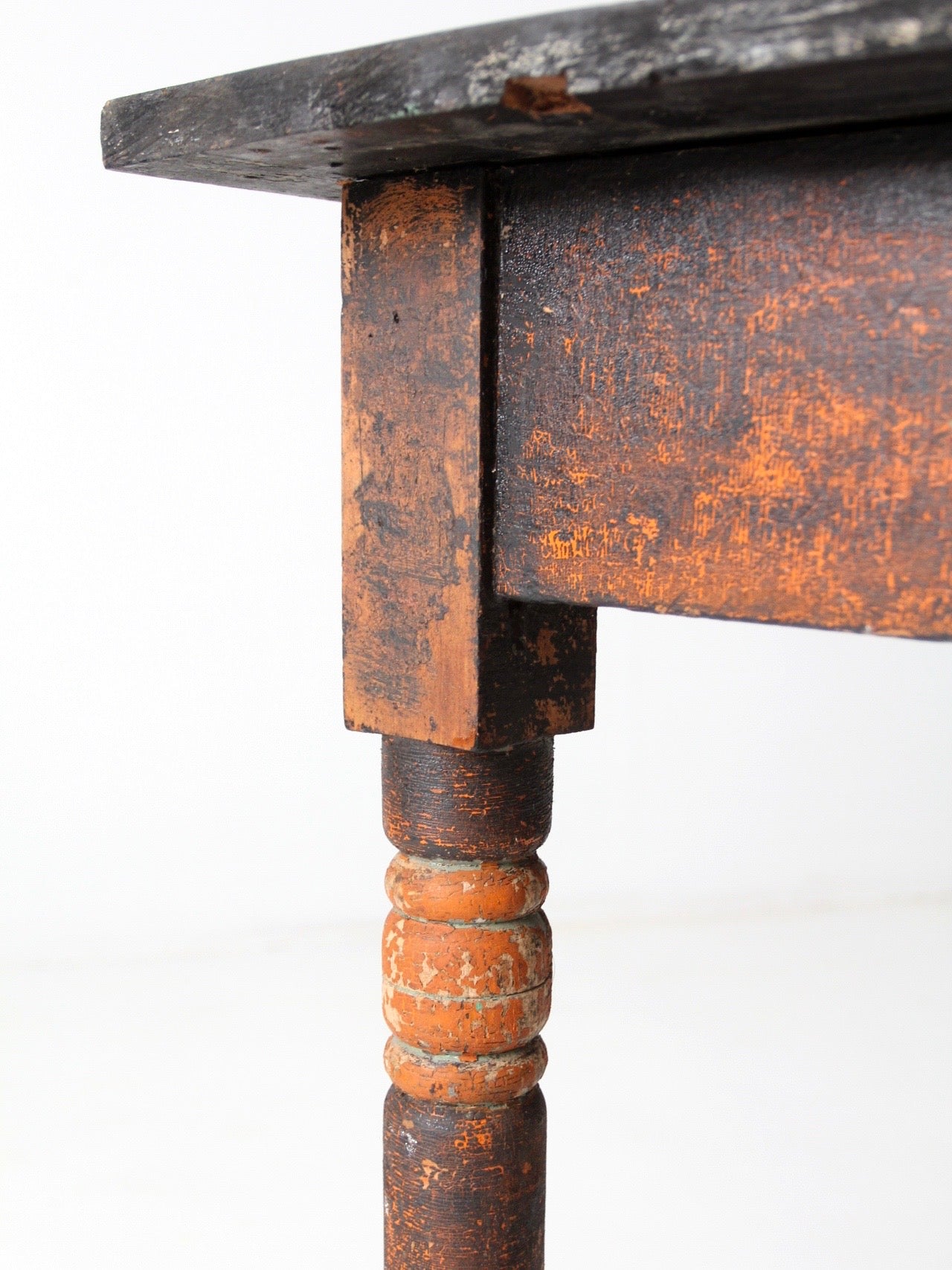 antique primitive end table with drawer