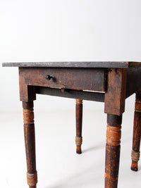 antique primitive end table with drawer