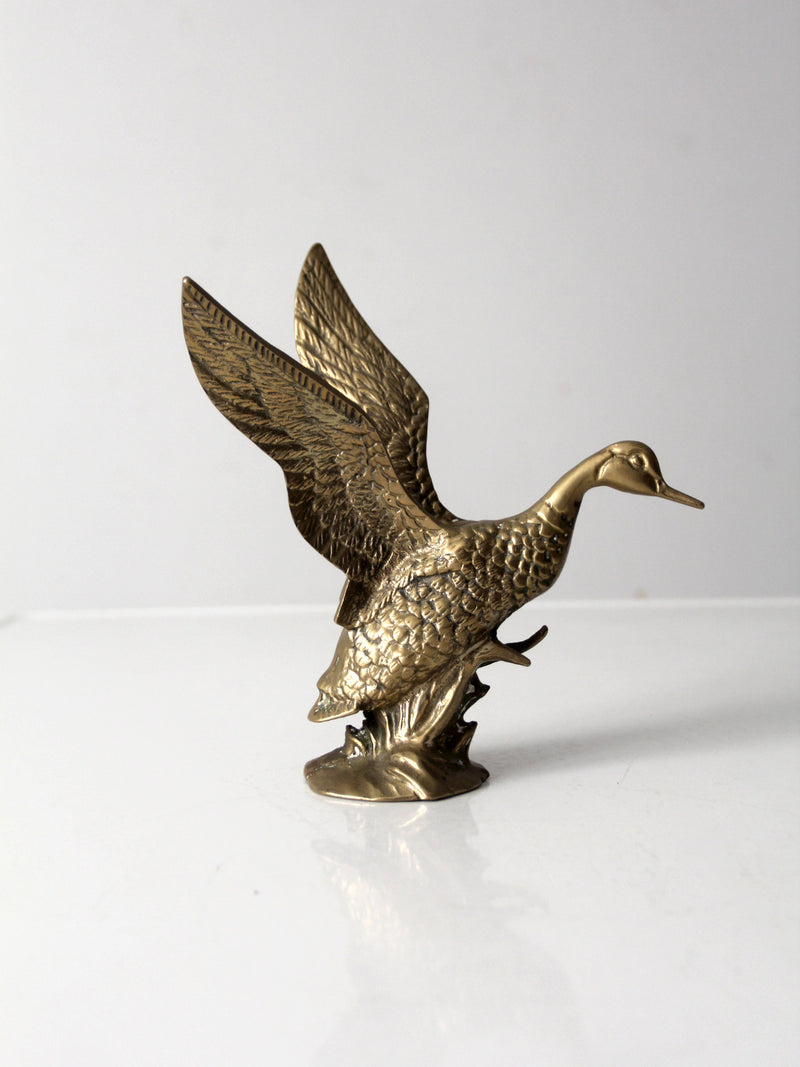 vintage brass duck figurine