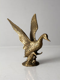 vintage brass duck figurine