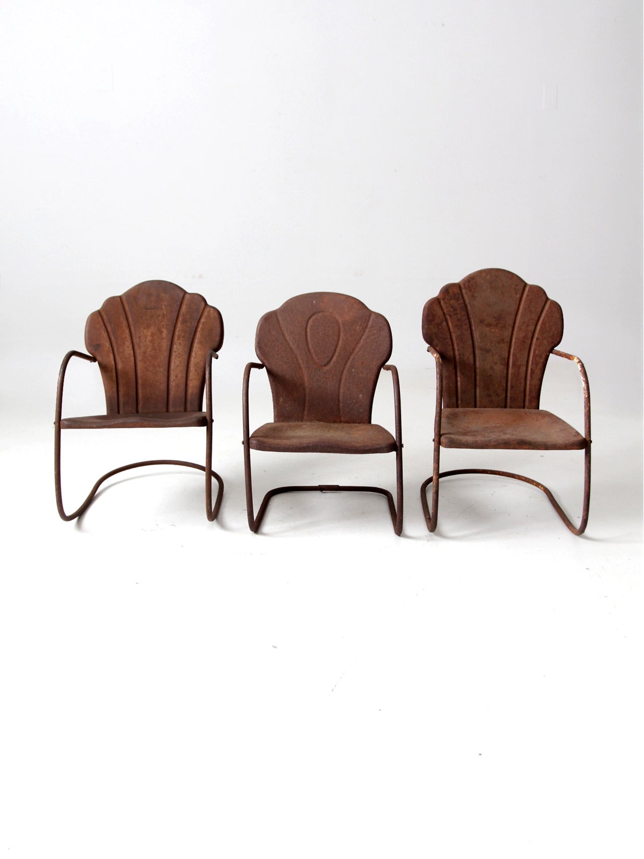 mid century children s metal patio chairs set 3 86 Vintage