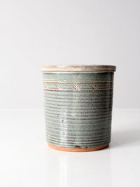 vintage studio pottery cache pot vase