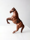 vintage leather horse figurine