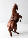 vintage leather horse figurine