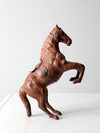vintage leather horse figurine