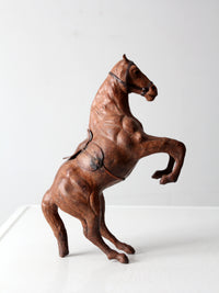 vintage leather horse figurine
