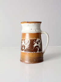 vintage studio pottery pitcher