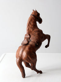 vintage leather horse figurine