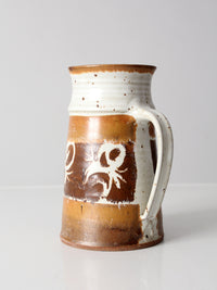 vintage studio pottery pitcher