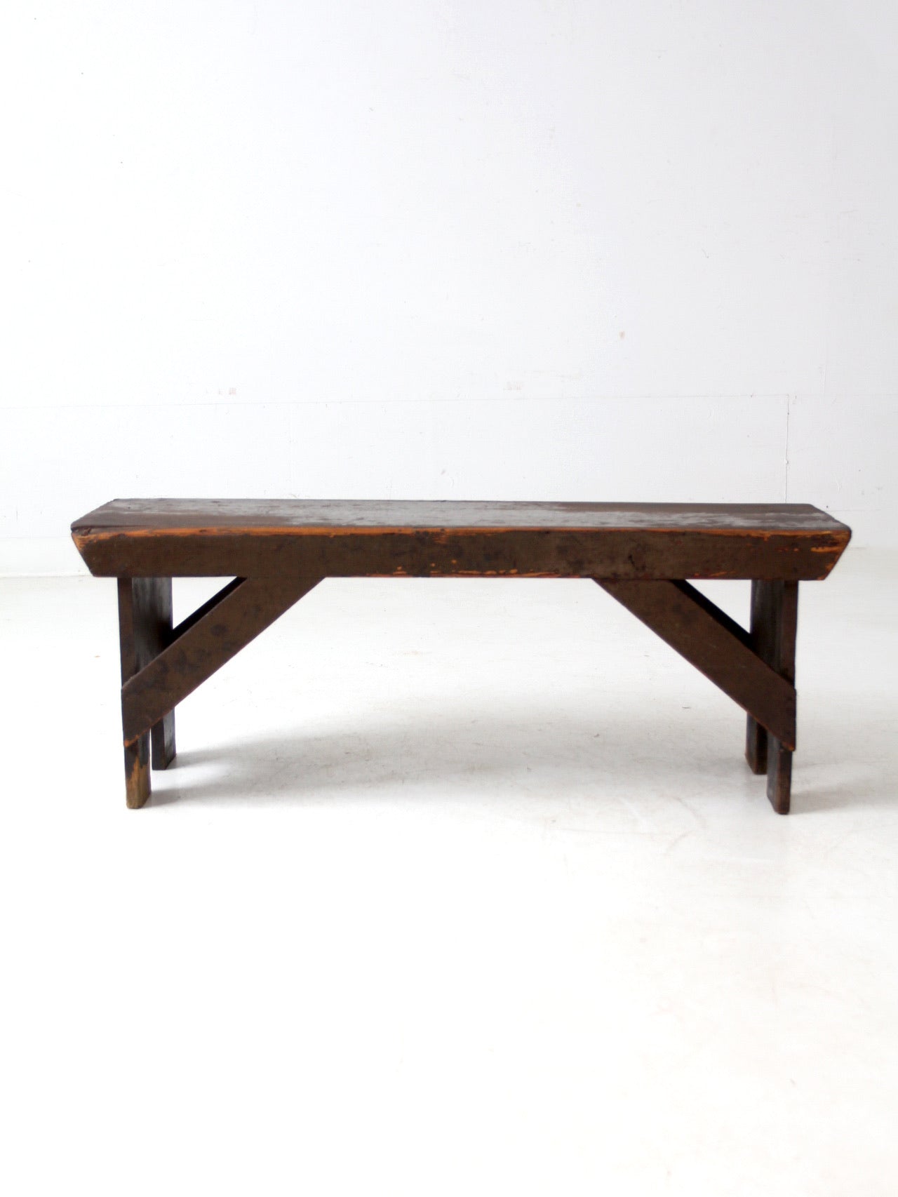 primitive antique rustic farmhouse bench