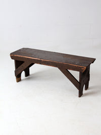 primitive antique rustic farmhouse bench