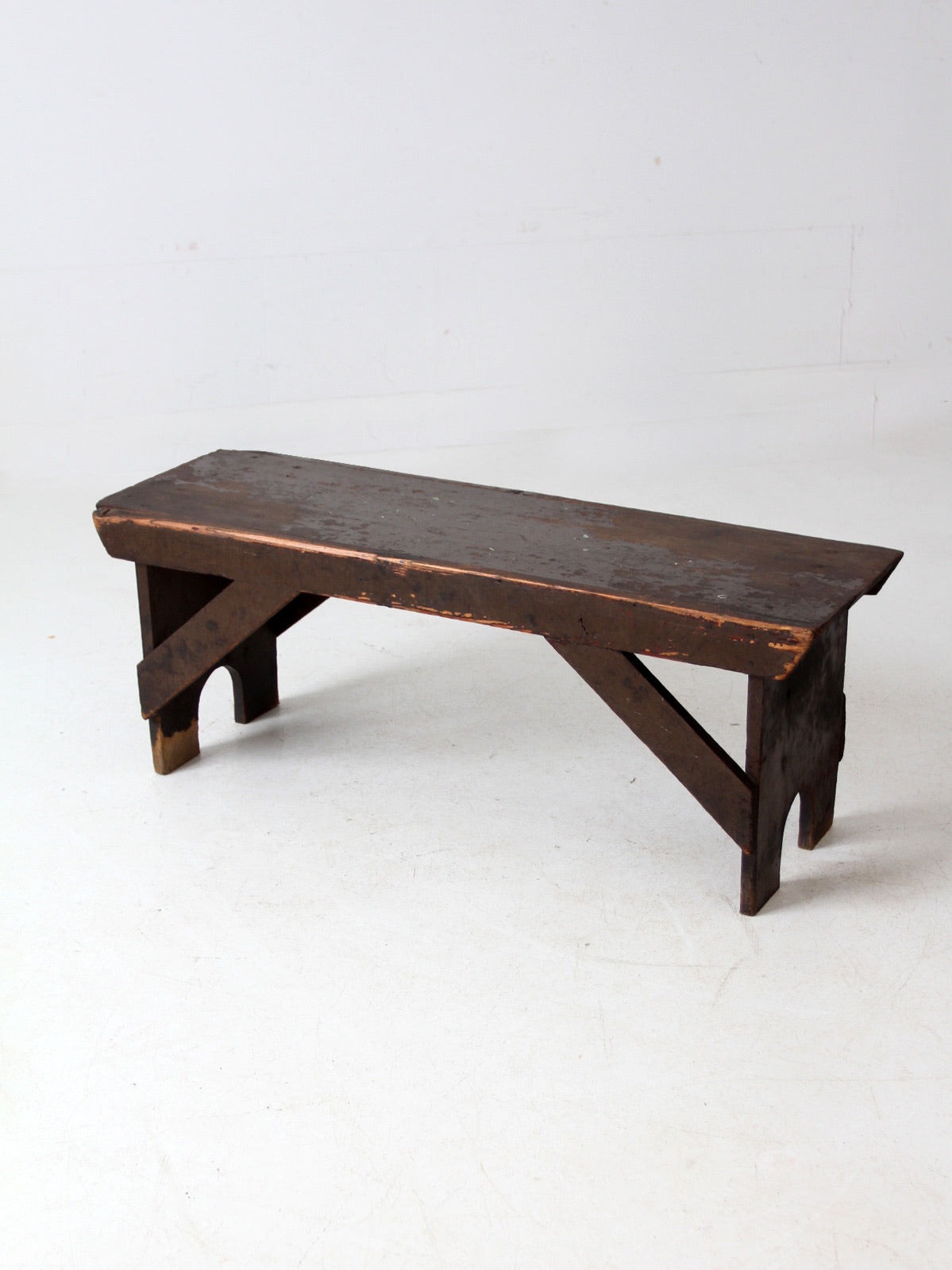 primitive antique rustic farmhouse bench