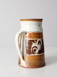 vintage studio pottery pitcher