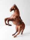 vintage leather horse figurine