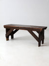 primitive antique rustic farmhouse bench