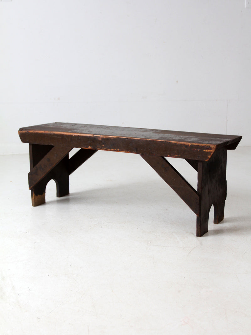 primitive antique rustic farmhouse bench