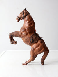 vintage leather horse figurine