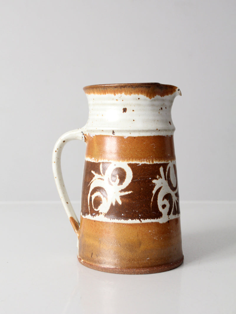 vintage studio pottery pitcher