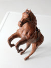 vintage leather horse figurine