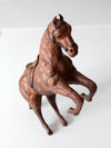vintage leather horse figurine