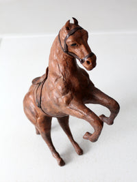 vintage leather horse figurine