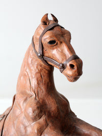 vintage leather horse figurine