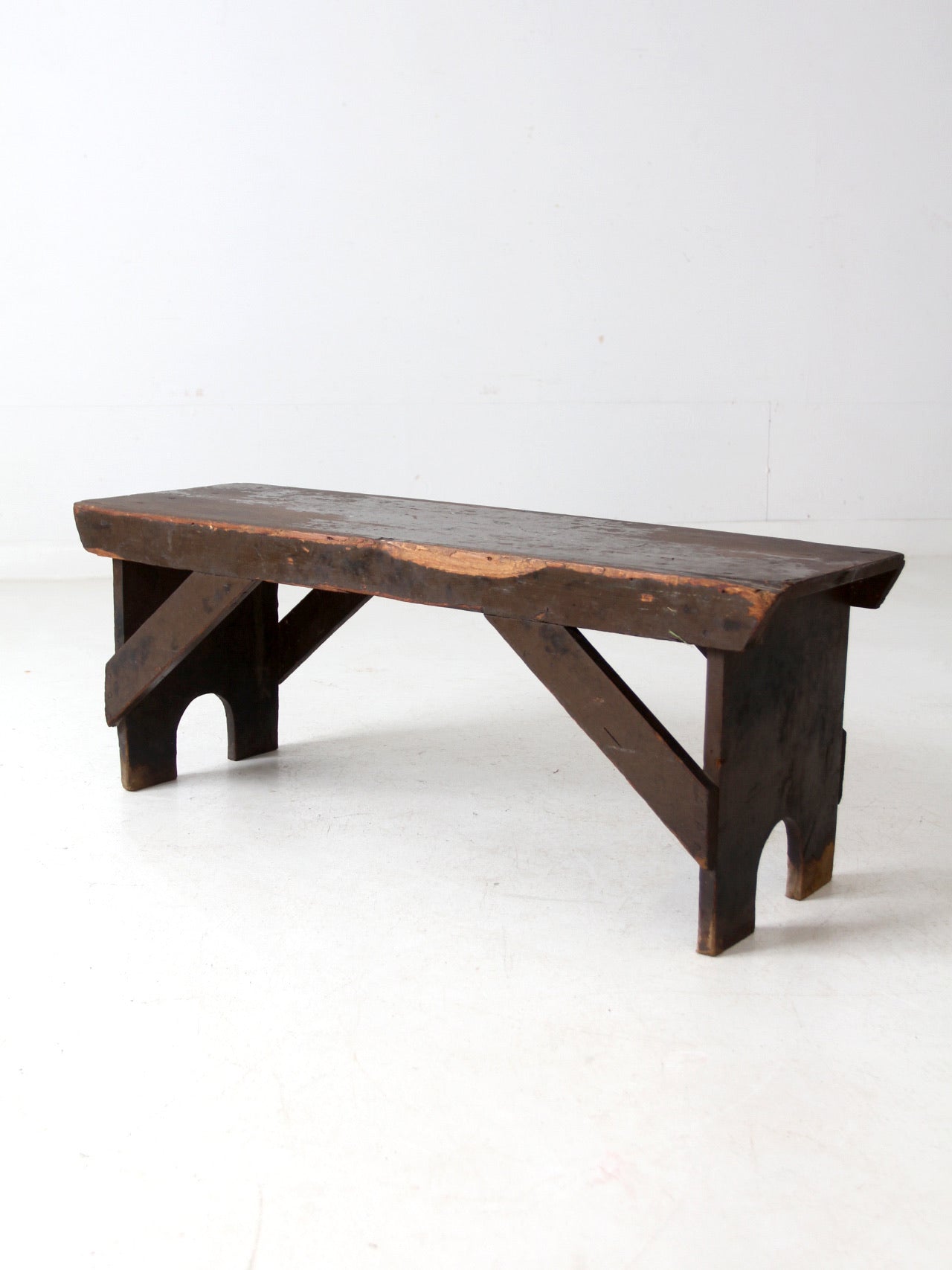primitive antique rustic farmhouse bench