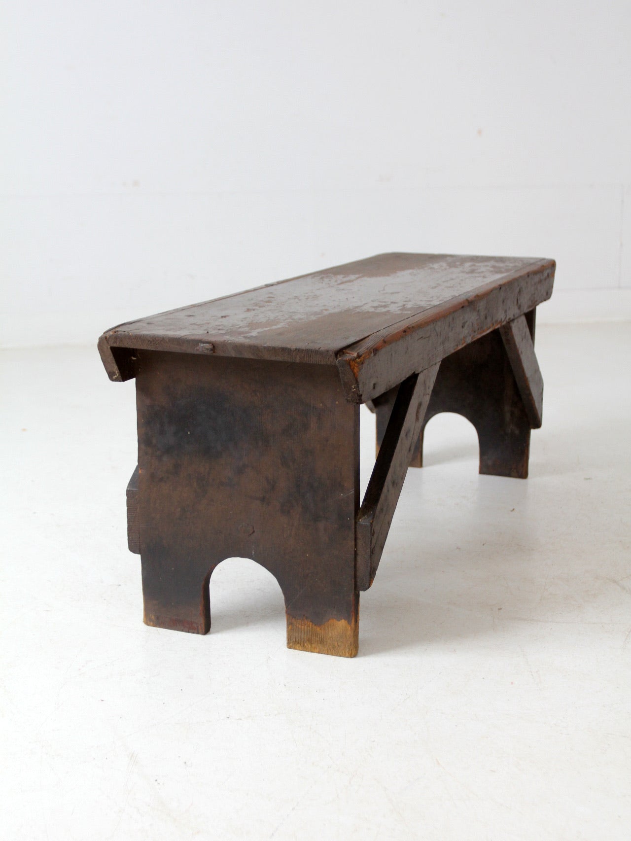 primitive antique rustic farmhouse bench