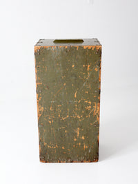 WWII military wooden storage crate trunk