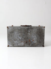 antique galvanized metal travel case