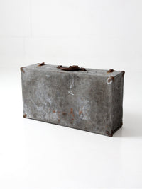 antique galvanized metal travel case