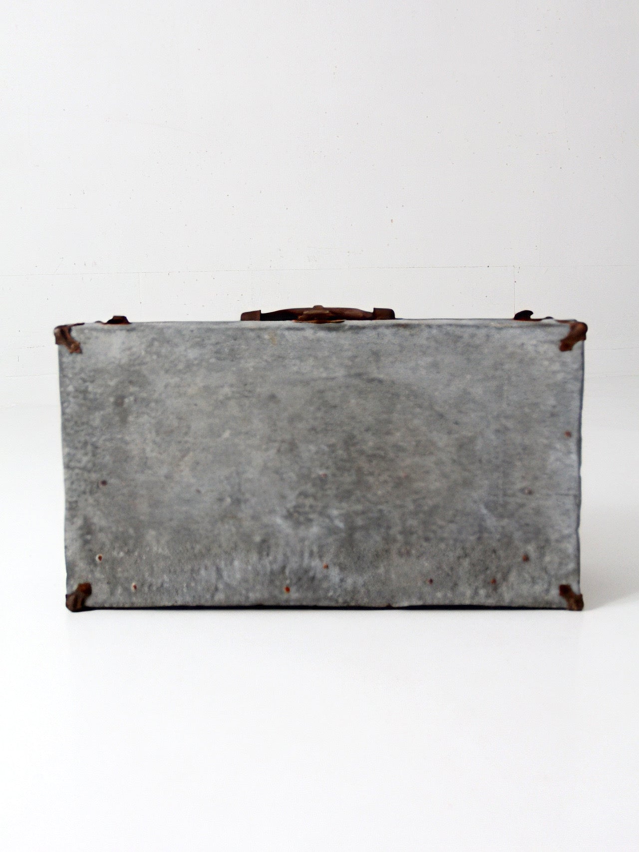 antique galvanized metal travel case