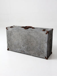 antique galvanized metal travel case