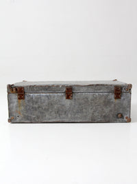 antique galvanized metal travel case