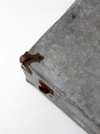 antique galvanized metal travel case