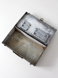 antique galvanized metal travel case
