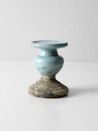 vintage pottery candle pedestal